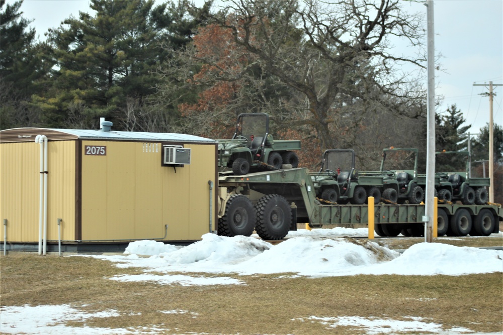 Engineer unit loads railcars for 2019 Operation Resolute Castle deployment at Fort McCoy