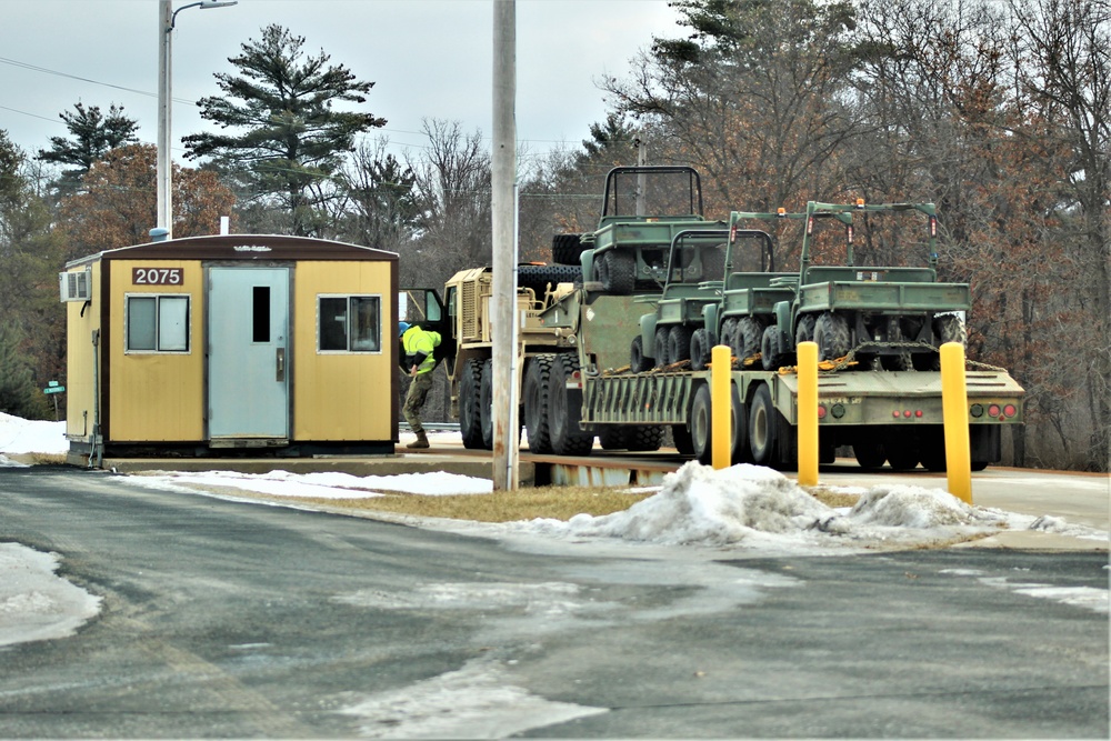 Engineer unit loads railcars for 2019 Operation Resolute Castle deployment at Fort McCoy