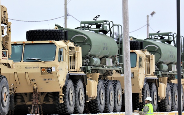 Engineer unit loads railcars for 2019 Operation Resolute Castle deployment at Fort McCoy