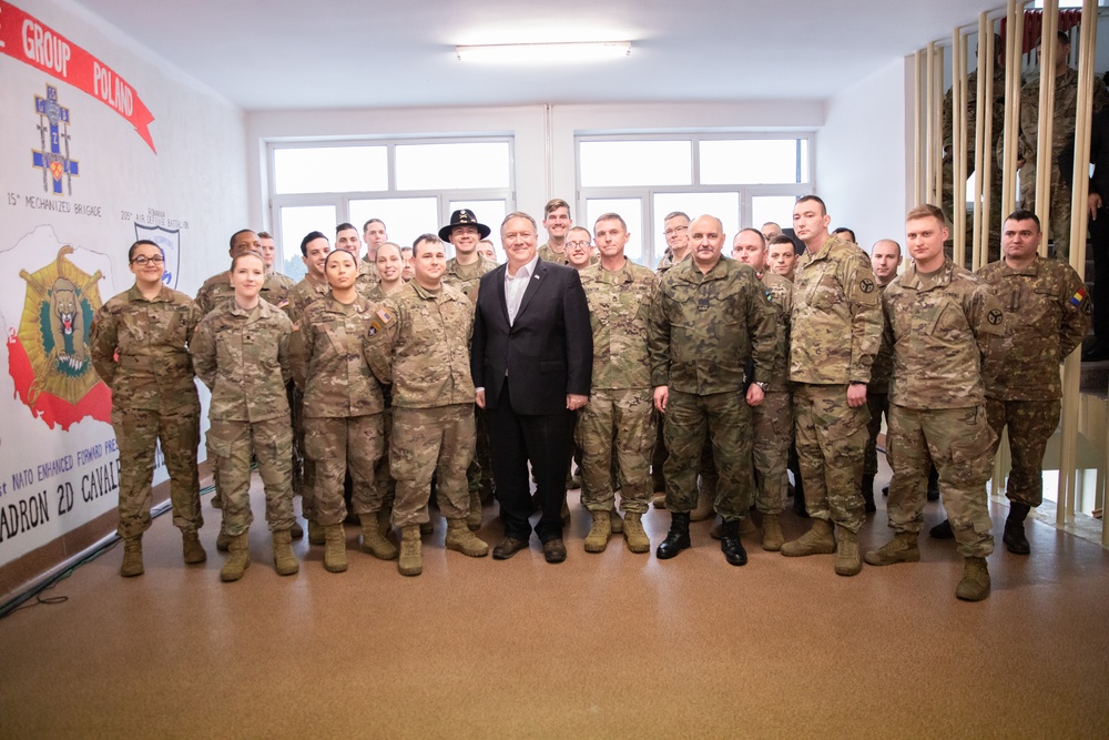 The Secretary of State Visits Battle Group Poland!