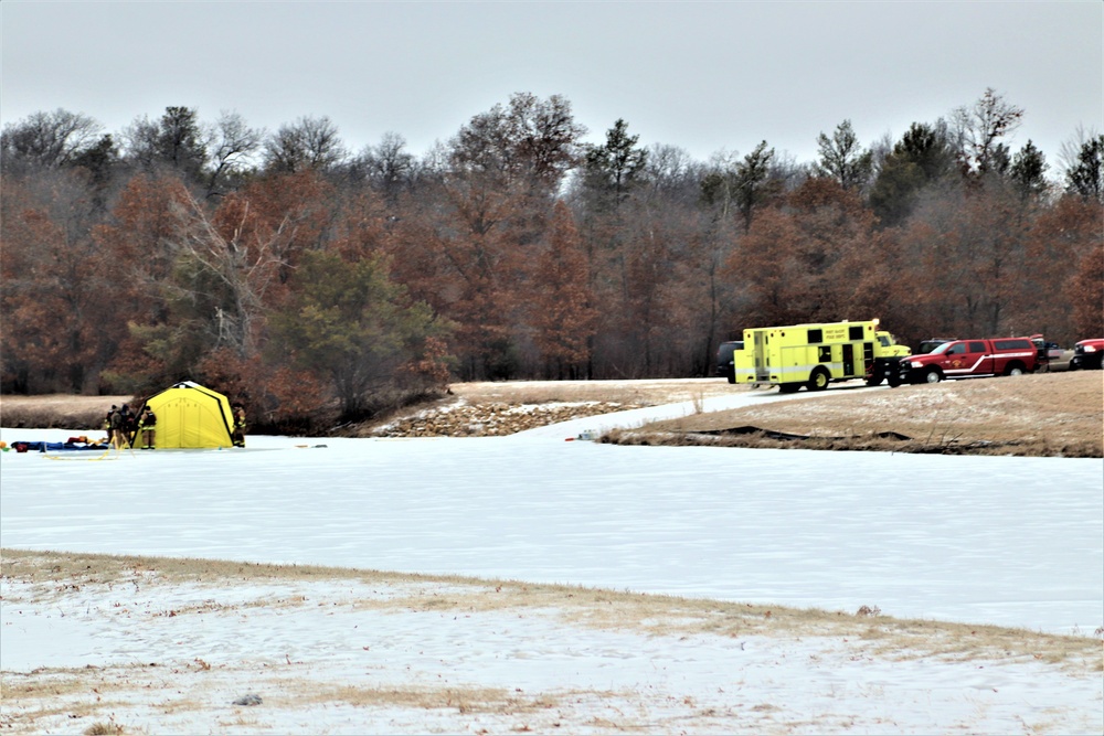 Fort McCoy firefighters learn, practice diving under ice