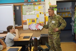 Lt. Col. Jeffrey J. Ignatowski, Letterkenny Munitions Center Commander, speaks to students at St. Mary Catholic School, Hagerstown, Md. for Career Day during Catholic Schools Week.