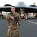 Security Forces Airman guards B-2 Spirit Stealth Bomber at Joint Base Pearl Harbor-Hickam