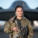 Security Forces Airman guards B-2 Spirit Stealth Bomber