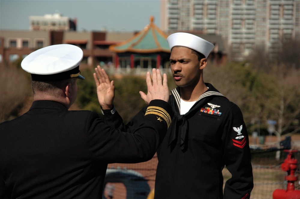Re-enlistment ceremony