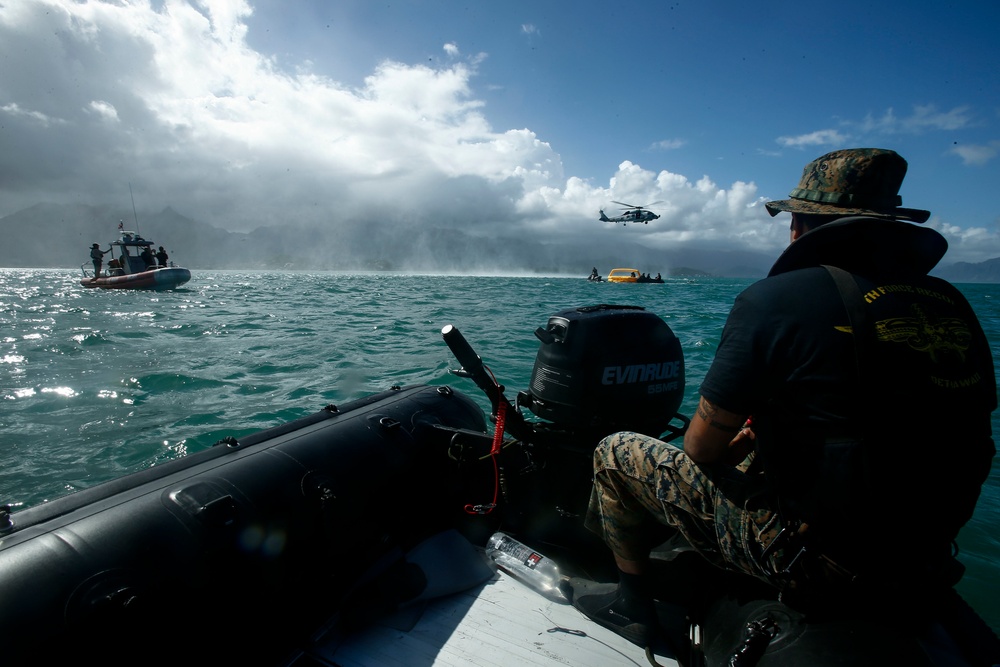 U.S. Marines, Navy squadrons train for water rescue