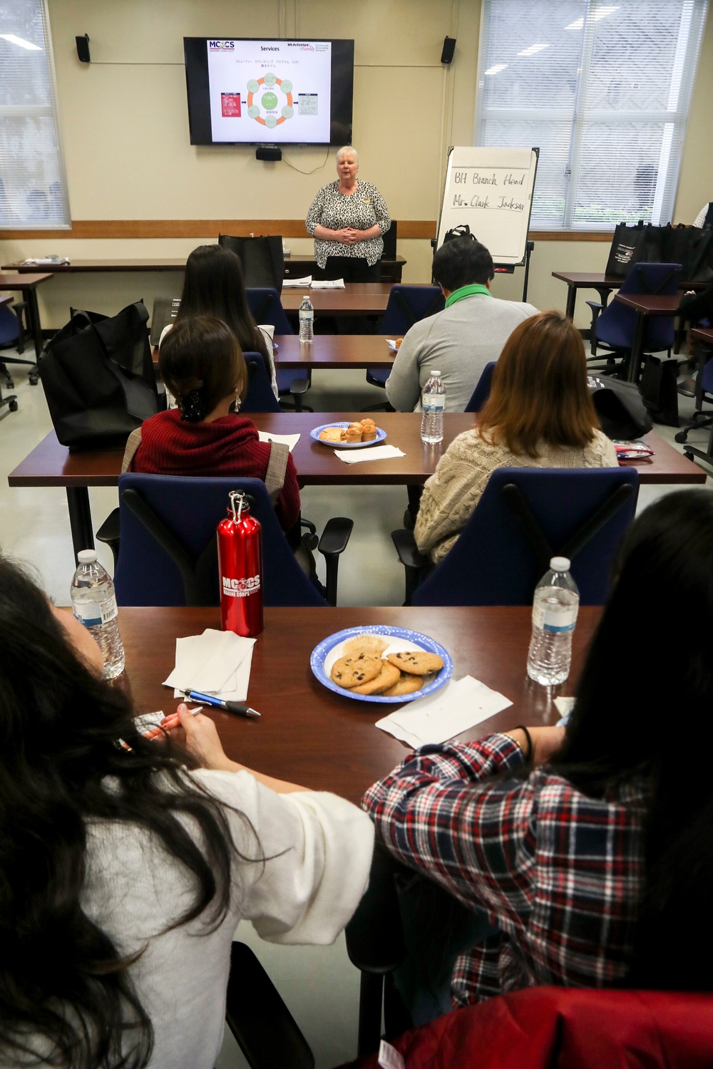 Okinawa International University Students attend seminar at MCCS Behavioral Health Center