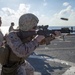 Marines practice marksmanship aboard USS Fort McHenry