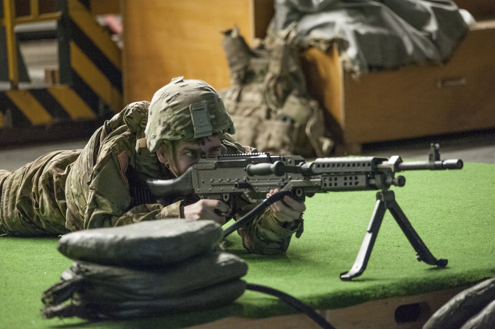 Machine gun zeroing and qualification at the Engagement Skill Trainer(EST)