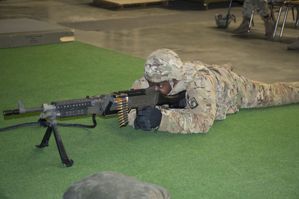 Machine gun zeroing and qualification at the Engagement Skill Trainer(EST)