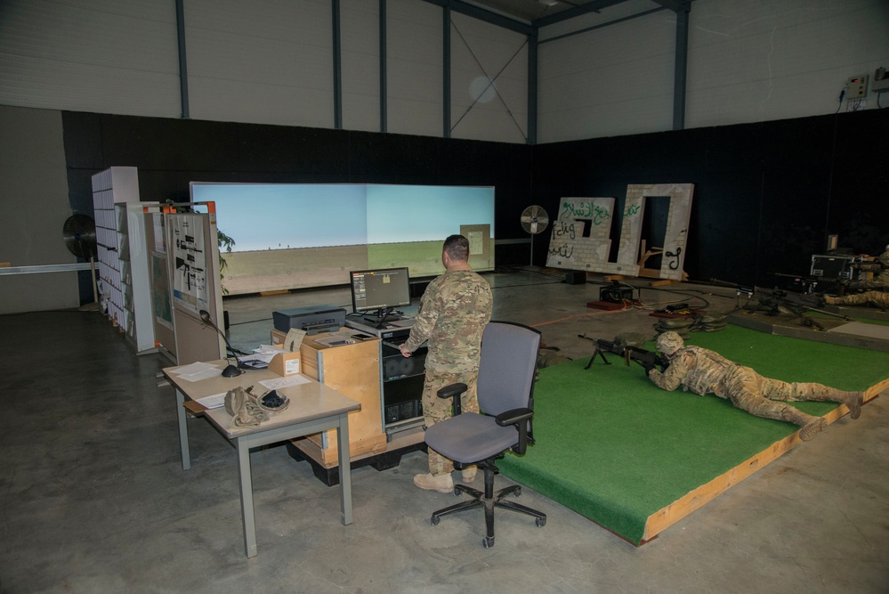 Machine gun zeroing and qualification at the Engagement Skill Trainer(EST)