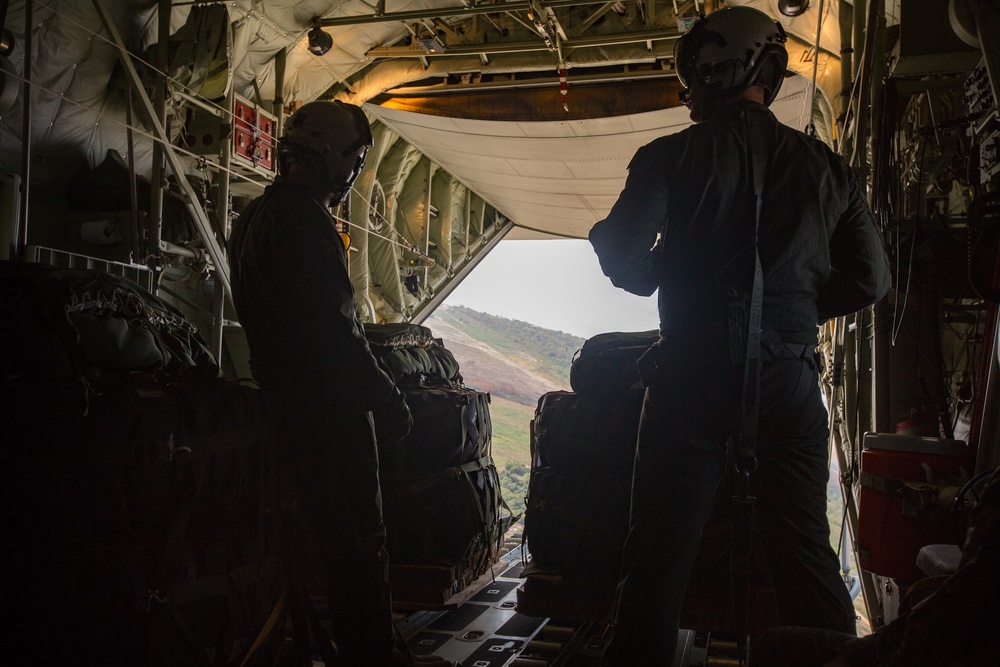 Cobra Gold 2019: U.S. Recon, Royal Thai Recon, ROK Recon VMGR-152 conduct joint air drop and para-operation training