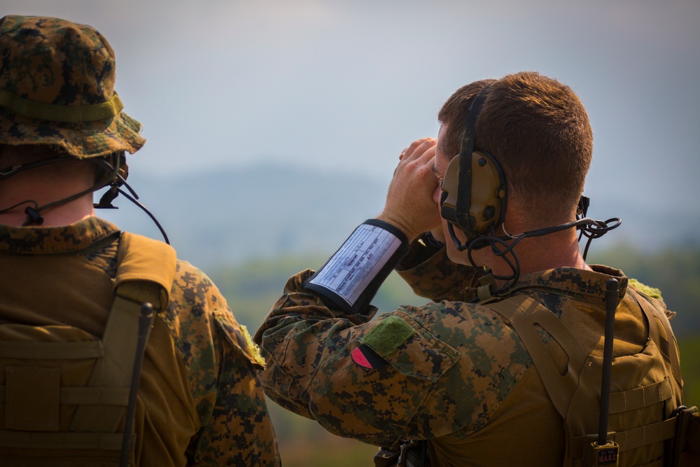 Cobra Gold 2019: HMLA-267, MWSS-172 conduct joint live fire training with 4th Tank Battalion, Marine Artillery