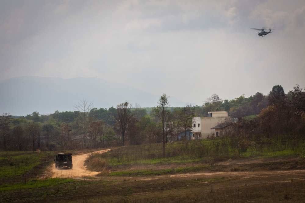 Cobra Gold 2019: HMLA-267, MWSS-172 conduct joint live fire training with 4th Tank Battalion, Marine Artillery