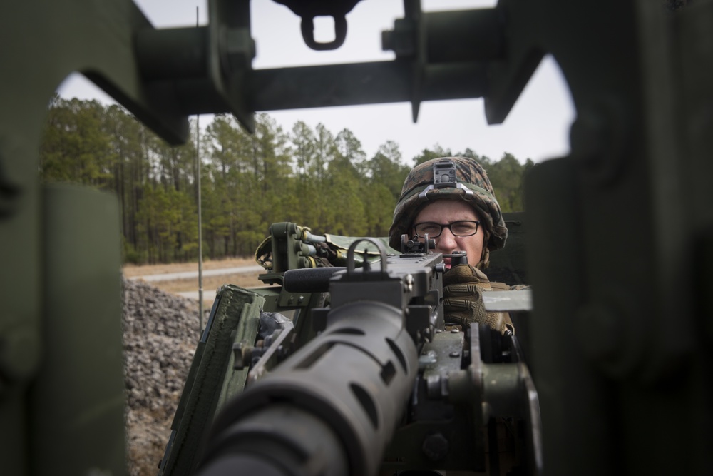 Brilliance in the Basics - 2/6 CAAT platoon conducts mounted live-fire range