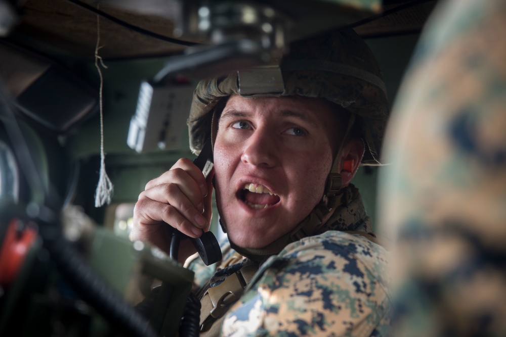 Brilliance in the Basics - 2/6 CAAT platoon conducts mounted live-fire range