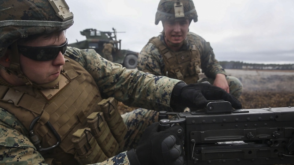 Brilliance in the Basics - 2/6 CAAT platoon conducts mounted live-fire range