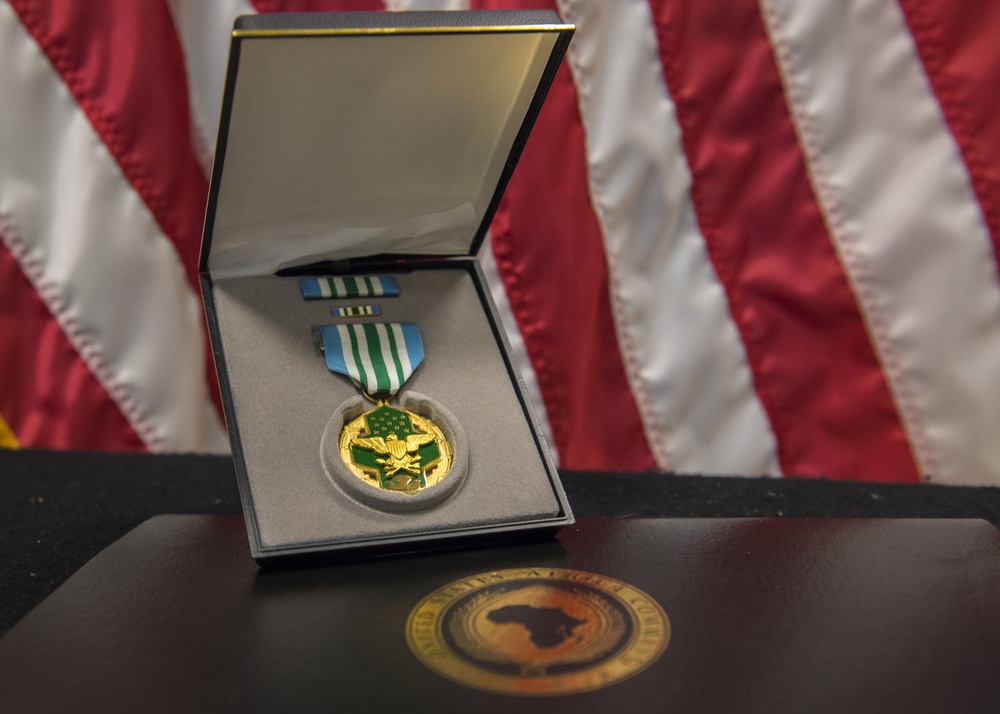 Joint Service Medal awarded to recently deployed Public Affairs Airman