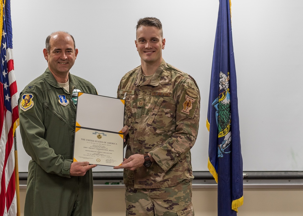 Joint Service Medal awarded to recently deployed Public Affairs Airman