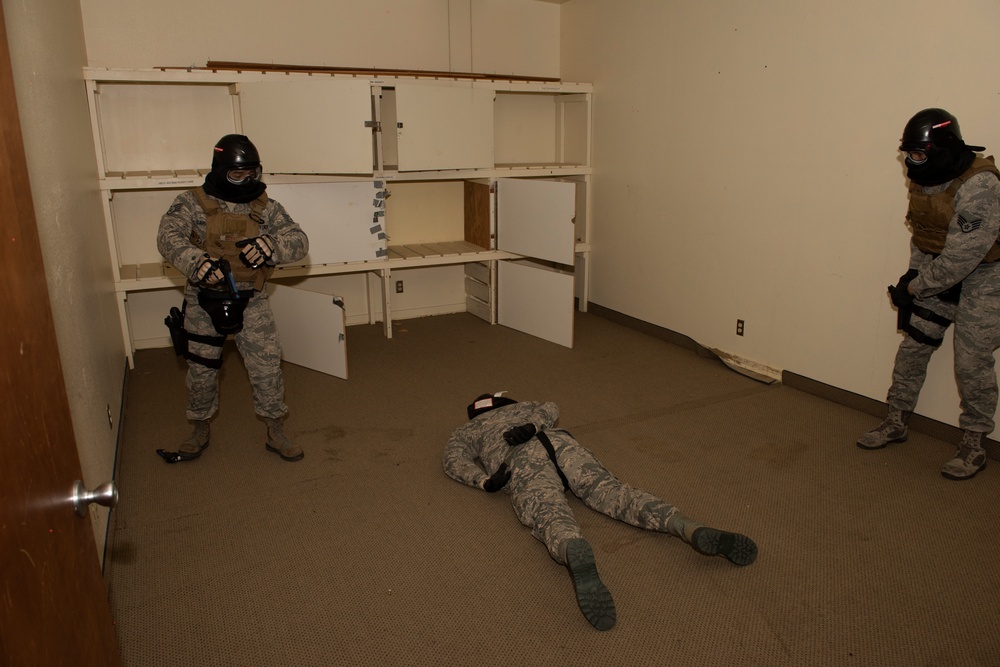 Security Forces Airmen participate in use-of-force training