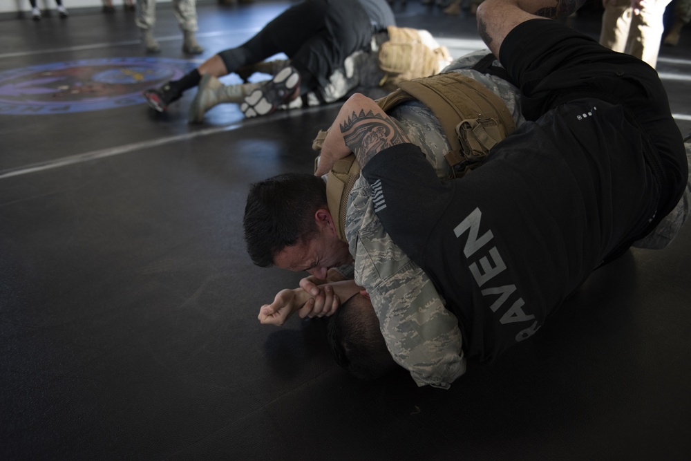 Security Forces Airmen participate in use-of-force training