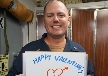 Chief Petty Officer Lorts sends his family a Valentine's Day message.