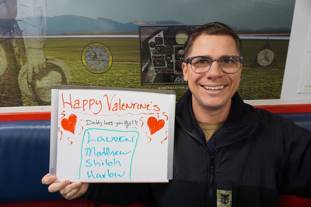 Command Master Chief Barnby Sends his Family a Valentine's Day Message
