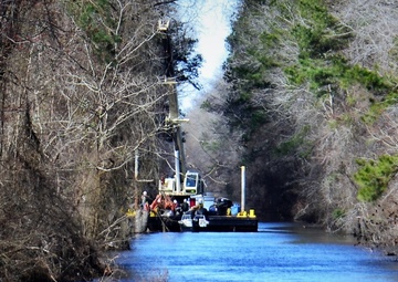 Norfolk crane barge pulls rehab of material placement site