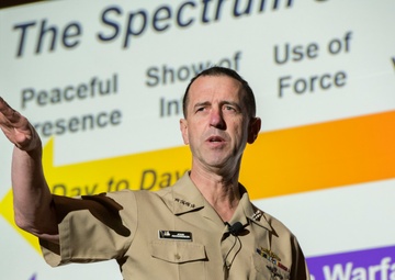 Chief of Naval Operations shares vision of maritime superiority with NPS