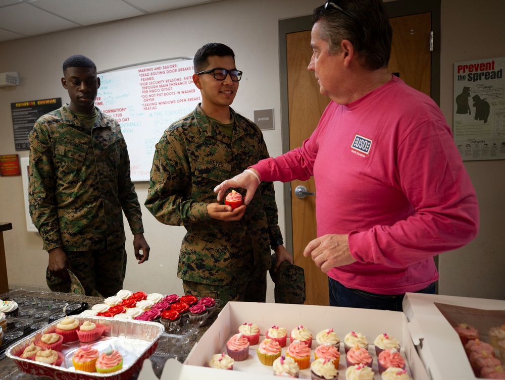 Camp Johnson USO Cupcake Drop