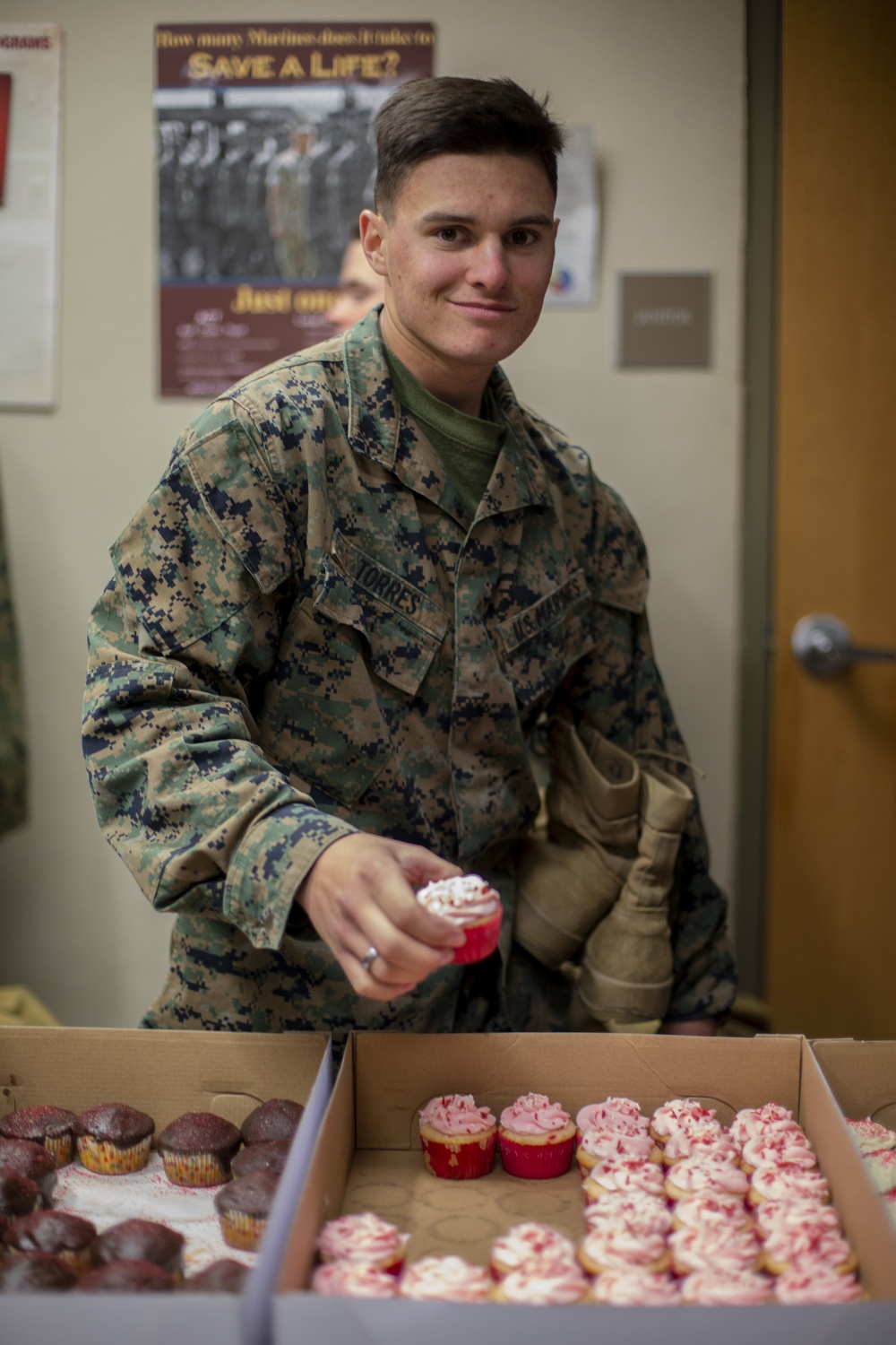 Camp Johnson USO Cupcake Drop