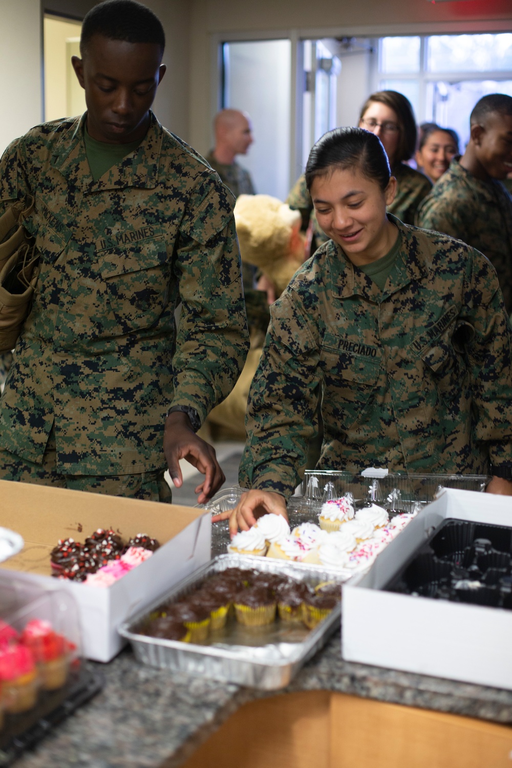 Camp Johnson USO Cupcake Drop