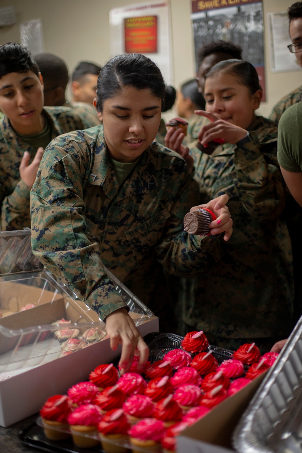 Camp Johnson USO Cupcake Drop