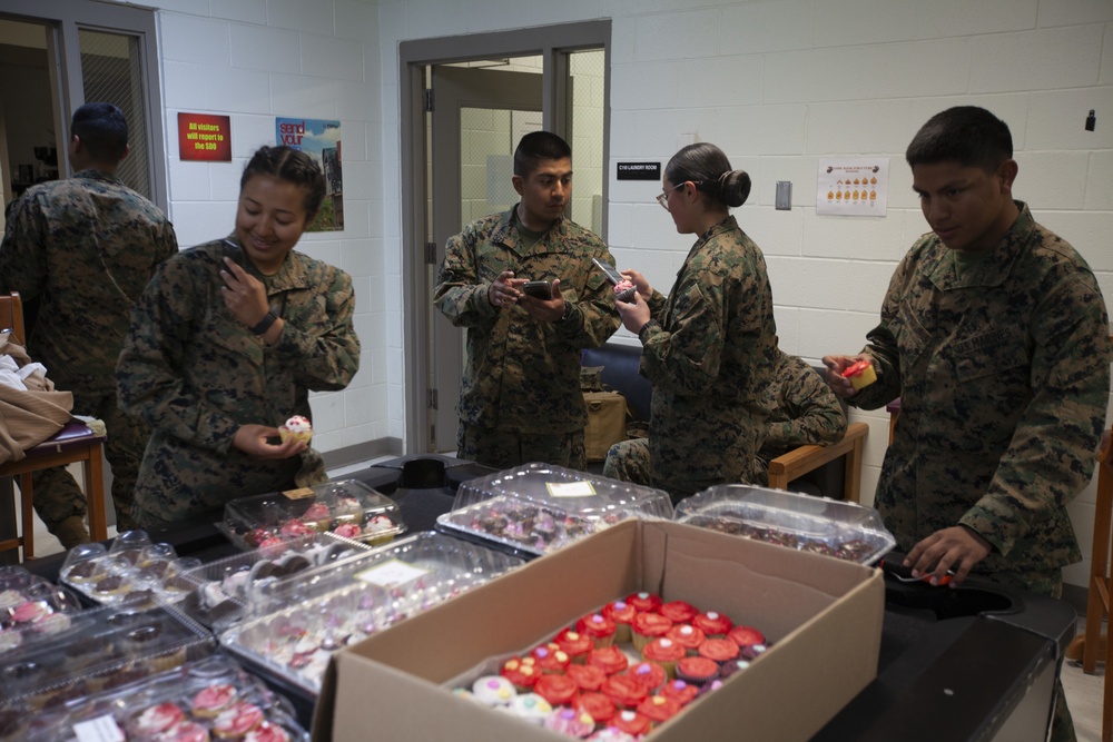 Camp Johnson USO Cupcake Drop