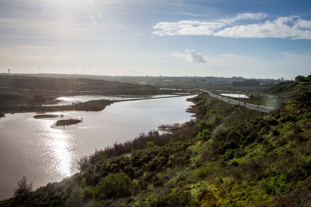 Aftermath of heavy rainfall on Camp Pendleton