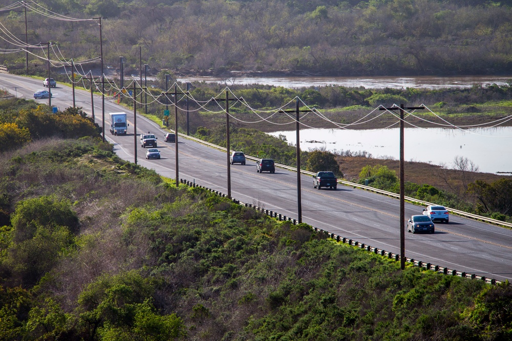 Aftermath of heavy rainfall on Camp Pendleton