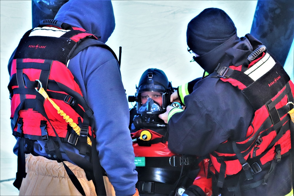 Rescue training: Fort McCoy firefighters learn, practice diving under ice