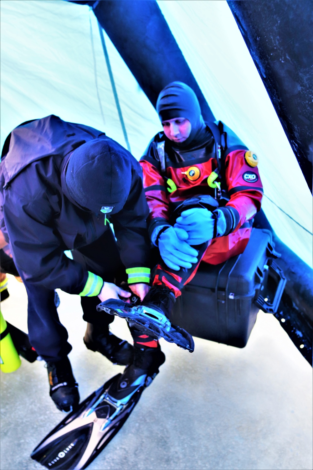 Rescue training: Fort McCoy firefighters learn, practice diving under ice