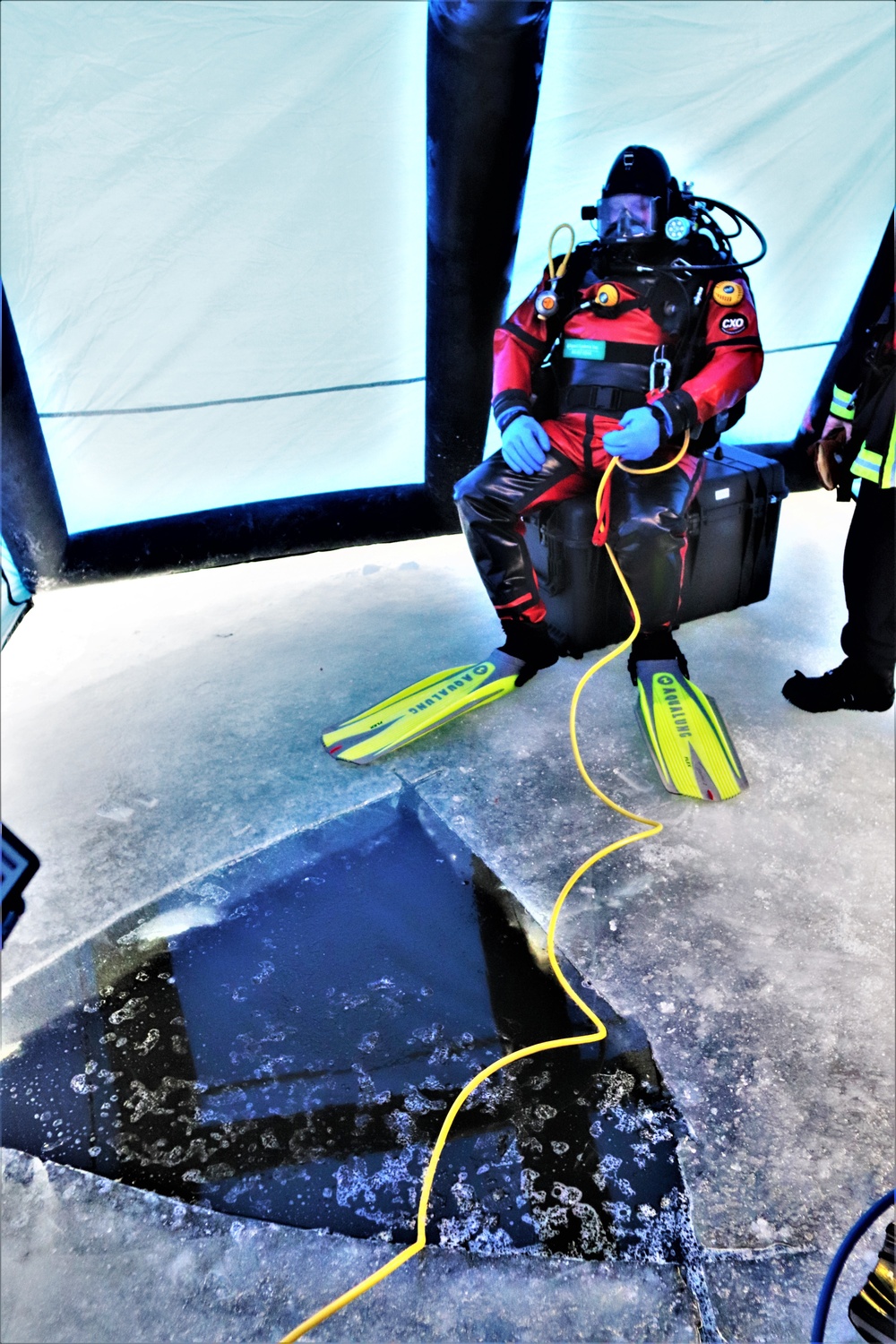 Rescue training: Fort McCoy firefighters learn, practice diving under ice