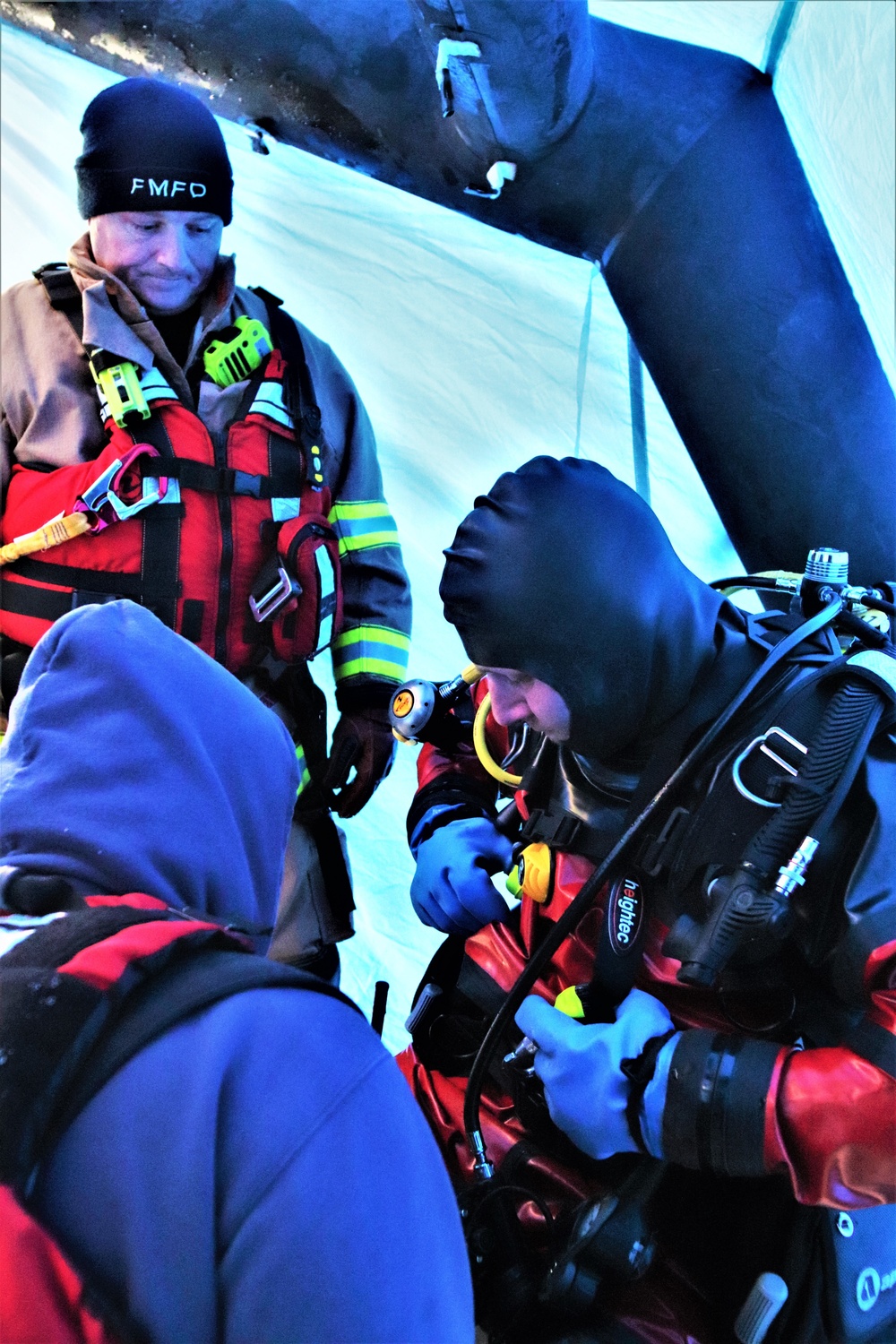 Rescue training: Fort McCoy firefighters learn, practice diving under ice