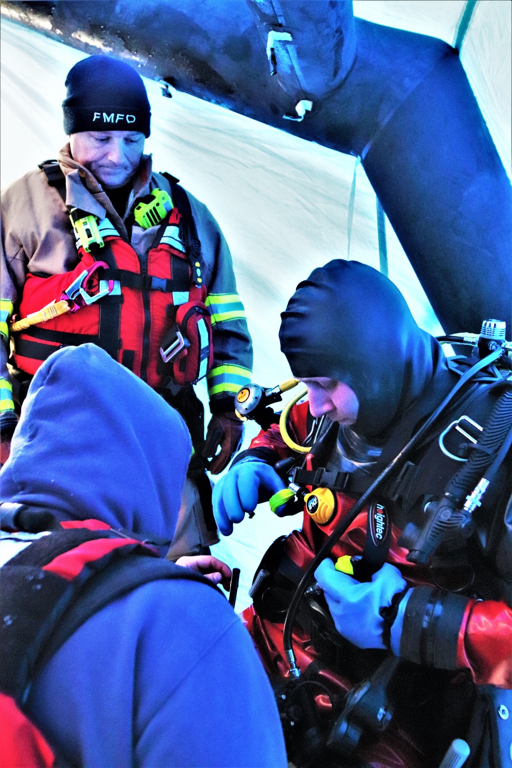 Rescue training: Fort McCoy firefighters learn, practice diving under ice