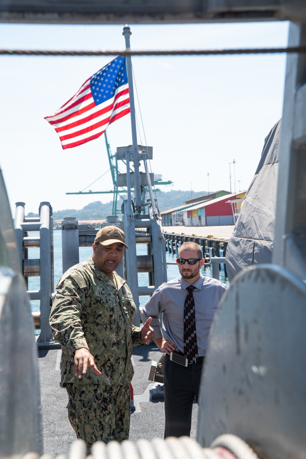 Charge d’Affaires visits USS Chief