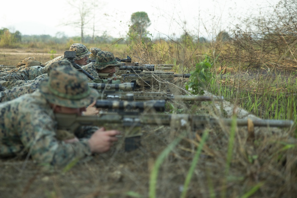 Cobra Gold 19:  31st MEU Scout Snipers send rounds downrange with Royal Thai Marine Corps