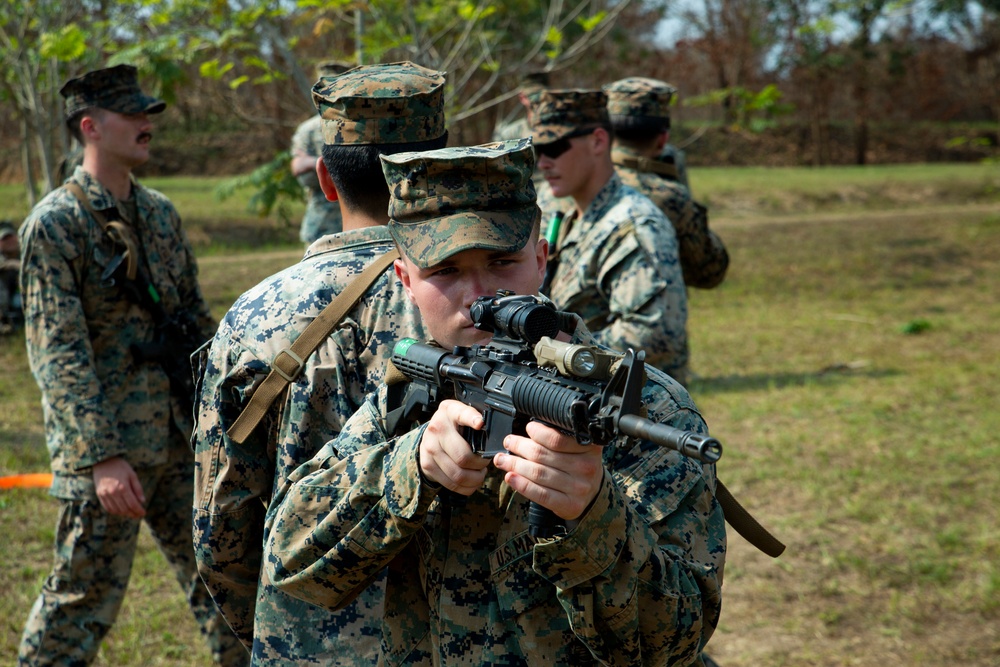 Cobra Gold 19: Bravo Company, BLT 1/4 share room clearing tactics with the Royal Thai Marine Corps