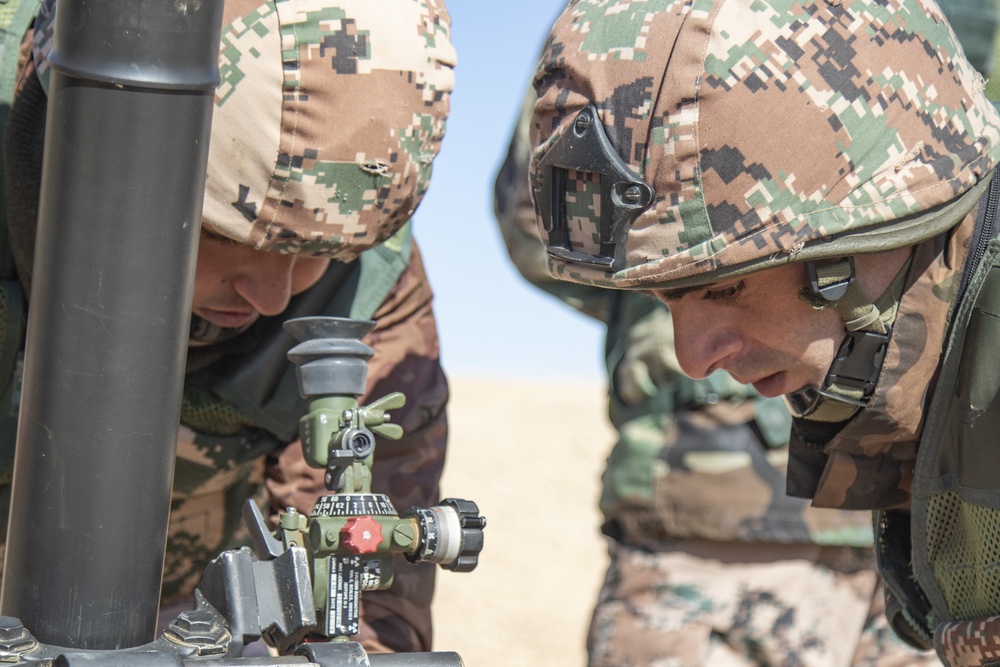 Jordan Operational Engagement Program Soldiers zero-in their mortar skills