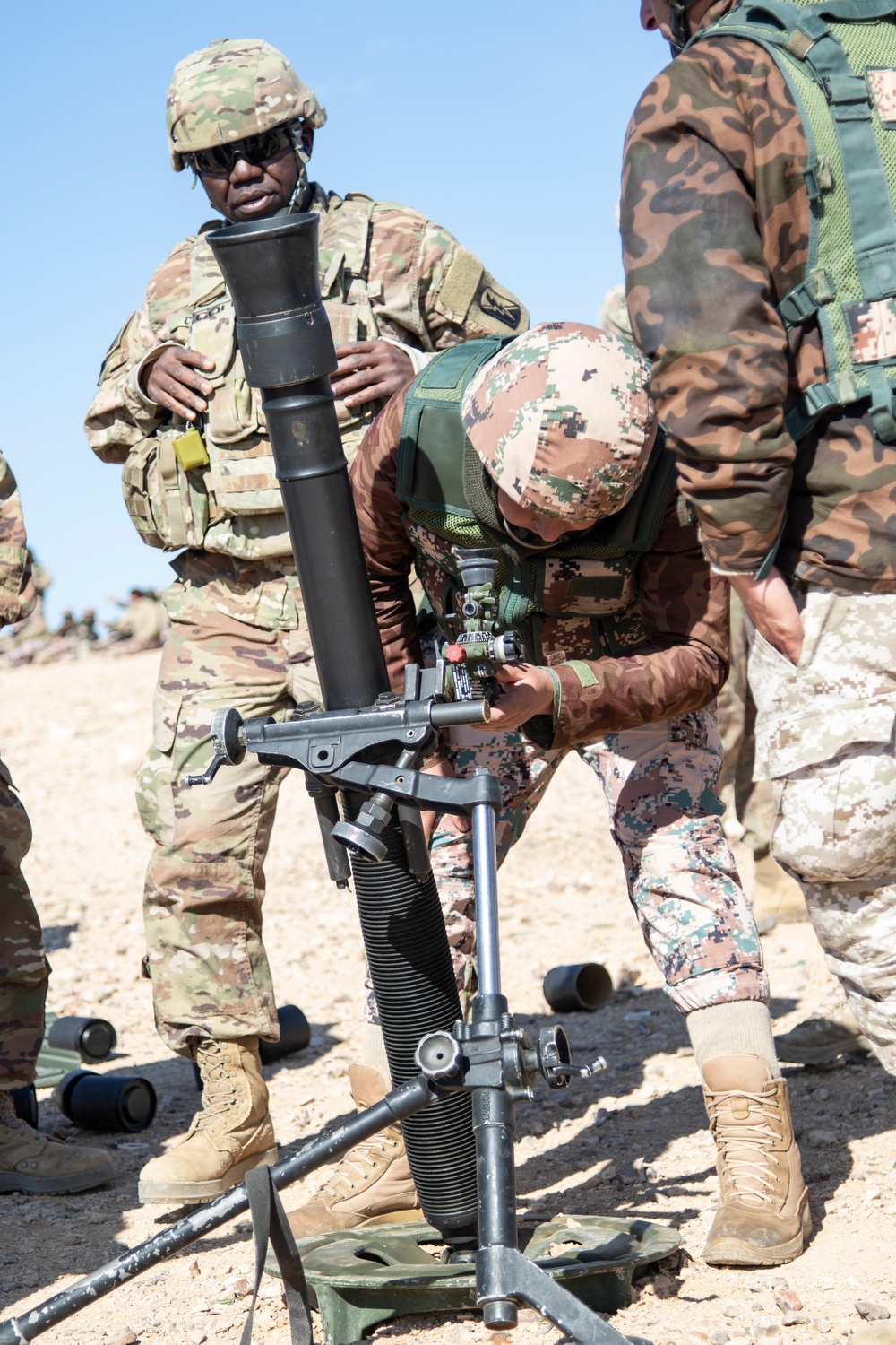 Jordan Operational Engagement Program Soldiers zero-in their mortar skills