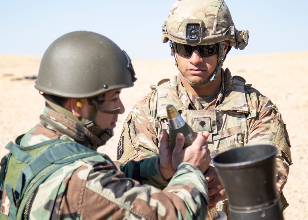 Jordan Operational Engagement Program Soldiers zero-in their mortar skills