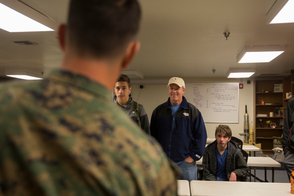 Young Marines and Boy Scouts Visit MCAS Yuma