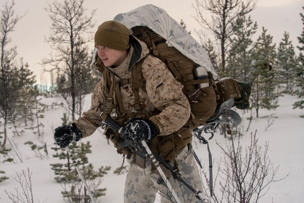U.S. Marines Ski hike