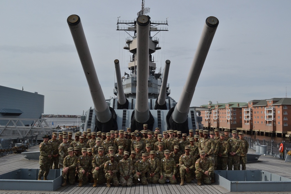 AIT Soldiers visit Battleship Wisconsin